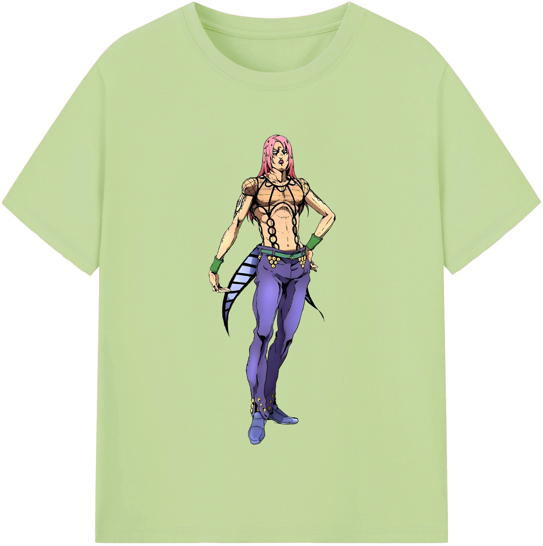（画像用） ジョジョの奇妙な冒険 ビネガー?ドッピオ JoJo's Bizarre Adventure Vinegar Doppio 綿100％半袖Tシャツ（フロントプリント）